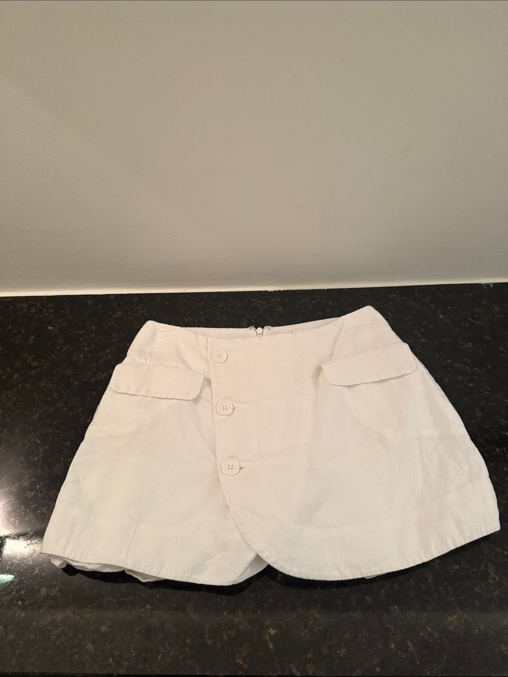 Lovers + Friends White Button-Front Skort